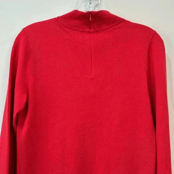 Michael Kors Women’s Red Mock Neck Studded Collar Sweater Size S - Picture 8 of 12